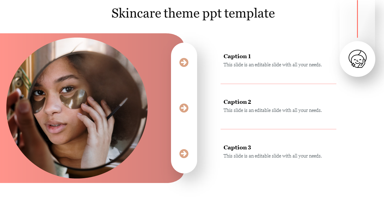 Skincare theme ppt template 